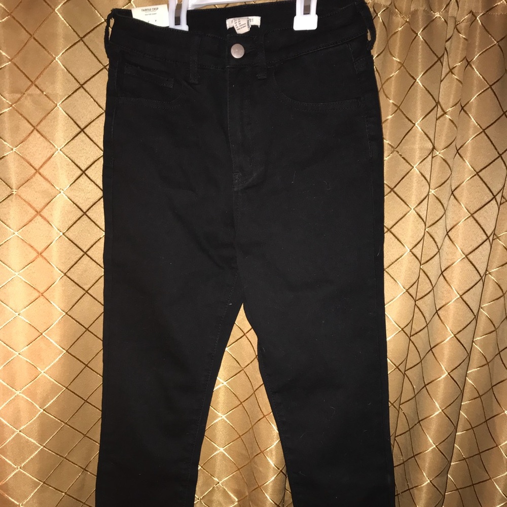 High waisted cropped jeans